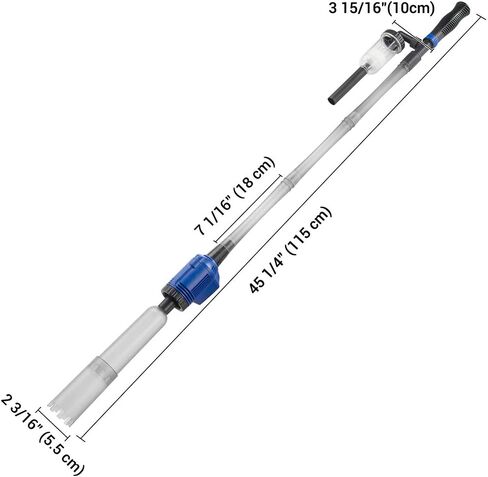 Yescom AquaBasik الكهربائية حوض السمك حوض السمك الرمل الحصى منظف مغير المياه التلقائي أنبوب سيفون فلتر مضخة فراغ in Kuwait
