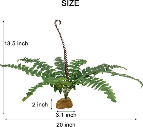 Reptile Artificial Plants with Base, Terrarium Decor Amphibian Habitat Plant, Bearded Dragon Tank Accessories fit Gecko Lizard Chameleon Snake Frog - Monstera Adansonni in Saudi Arabia