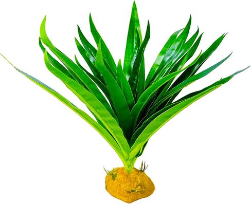 Reptile Artificial Plants with Base, Terrarium Decor Amphibian Habitat Plant, Bearded Dragon Tank Accessories fit Gecko Lizard Chameleon Snake Frog - Monstera Adansonni in Saudi Arabia