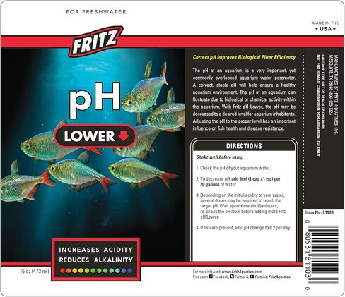 Fritz Aquatics 80335 Fritz pH Lower for Fresh and Salt Water Aquariums, 4-Ounce in Saudi Arabia