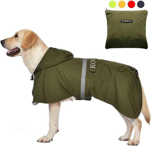 Waterproof Dog Coat for Small to Medium Dog Raincoat Apparel, Dog Raincoat Poncho Waterproof Dog Clothes Pet Jacket Dog Raincoats Jacket for Small to Medium Dogs(Red,3XL) in Kuwait