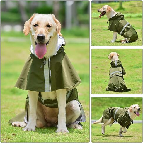 Waterproof Dog Coat for Small to Medium Dog Raincoat Apparel, Dog Raincoat Poncho Waterproof Dog Clothes Pet Jacket Dog Raincoats Jacket for Small to Medium Dogs(Red,3XL) in Kuwait