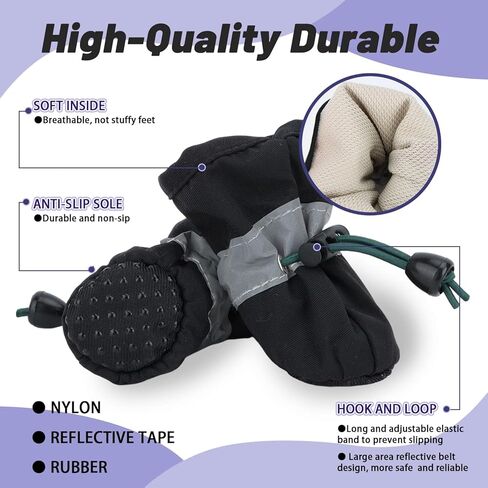 8PCs Small Dog Shoes Cat Dog Paw Protector Boots for Summer Hot Pavement for Large Dogs Animals with Anti-Slip Sole and Reflective Straps(Pink+Pink,Size 7) in Kuwait