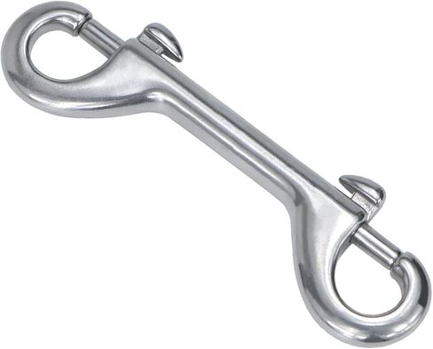 Wontee مزدوجة نهاية الترباس يستقر 316 الفولاذ المقاوم للصدأ المفاجئة السنانير الربيع السنانير لسلاسل الكلاب، حلقات المفاتيح، أغذية الحيوانات الأليفة / دلاء المياه، قفل البوابة، ربط سلسلة ربط السور، 3 حزم (4-1 / 2 "(115mm)) in Kuwait