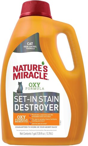 Nature's Miracle Just for Cats Oxy Stain and Odor Remover RED 128 Fl Oz (Pack of 1) in Kuwait