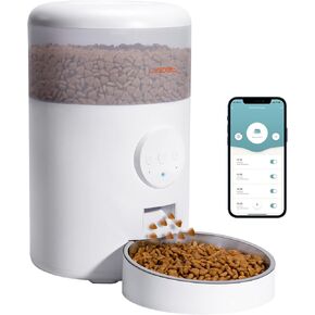 WOPET Automatic Cat Food Dispenser,WiFi Dog Feeder with APP Control, Automatic Cat Feeder with Stainless Steel Bowl, 15 Meals Per Day, Up to 10s Meal Call for Pets in Kuwait