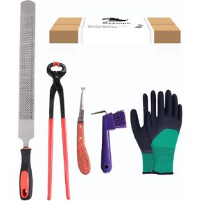Ueemph Farrier Tools 16-inch,Horseshoe Pliers Tool for Horses,Rasp Hoof Cutter Set, Horses Hoof Trimmers Tools, Suitable for hoof Trimming of Goats, Sheep, Alpaca, Pigs, Horse Pick, Cattle, Donkeys. in Kuwait