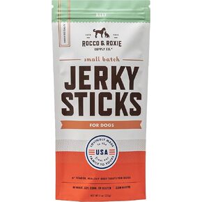 Rocco & Roxie Dog Treats for Small, Medium & Large Breed - Soft Treats for Senior Dogs & Puppies - Beef Jerky Dog Sticks - Best Dog Training Puppy Treats & Snacks for Happy, Healthy Dogs - 1lb