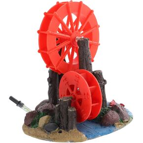 POPETPOP Wheel Ornaments Desktop Decor Aquarium Accessories Desktop Accessories Windmill Ornament Small Fish Fish Tank Aquarium Ornaments Windmill Decor Fish Tank Supply Betta Fish Aquarium
