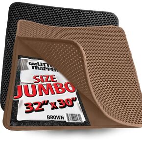 iPrimio Cat Litter Trapper Mat, Waterproof, Double Layer, 30" x 23", Brown in Saudi Arabia