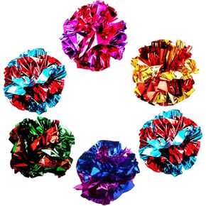 SunGrow 12 Pack Cat Crinkle Mice, 6x1.5 Inch Mice for Indoors, Keep Your Feline Energetic & Excited with Vibrant Colors, Lightweight Design for Long-Lasting Fun, Perfect for Playtime