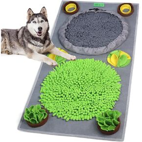 AODALIY 39.3 "x 19.6" حصيرة الشم للكلاب الكبيرة السلالات، XL الحيوانات الأليفة تغذية بطيئة العلف حصيرة للكلاب الكبيرة المتوسطة الصغيرة، ألعاب الكلاب التفاعلية للملل إشراك حواس الكلب الخاص بك وتحفيز عقولهم in Kuwait