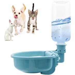 Vannon 16oz Pet Water Bottle, Gravity Dog Water Bowl Dispenser for Cage, Anti-Overflow Water Dispenser for Small Dogs, Cats, Rabbits and Other Small Animals, BPA Free, Grey in Kuwait