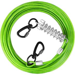 Dog Tie Out Cable - 10/15/20/25/30 FT Yard Runner for Large Dogs (Pink Steel Wire with Durable Clips, Up to 165 Lbs) in Kuwait