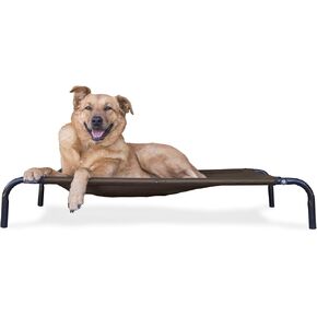 Furhaven Elevated Dog Bed for Small Dogs, Perfect for Indoor & Outdoor Use w/ High Airflow Cooling - Reinforced Cot Bed - Espresso, Small in Kuwait