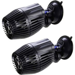 AQUANEAT Aquarium Circulation Pump, Fish Tank Powerhead, Saltwater Wave Maker, Submersible Water Pump, Suction Cup, 2pcs (Small 480 GPH)