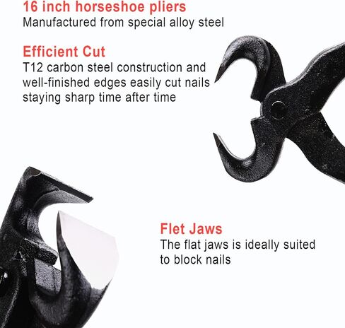 Ueemph Farrier Tools 16-inch,Horseshoe Pliers Tool for Horses,Rasp Hoof Cutter Set, Horses Hoof Trimmers Tools, Suitable for hoof Trimming of Goats, Sheep, Alpaca, Pigs, Horse Pick, Cattle, Donkeys. in Kuwait