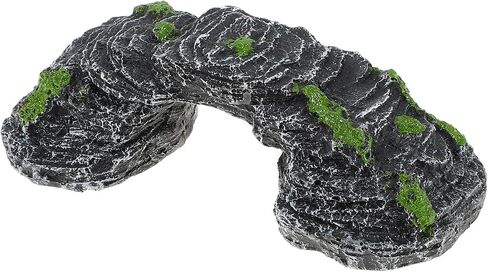 VOCOSTE Turtle Basking Platform, Reptile Climbing Shale Resin Tortoise Rock Aquarium Ornament, Black, Green, 5.8"x2.6"x1.9" in Saudi Arabia