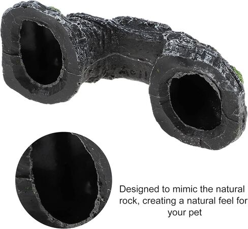 VOCOSTE Turtle Basking Platform, Reptile Climbing Shale Resin Tortoise Rock Aquarium Ornament, Black, Green, 5.8"x2.6"x1.9" in Saudi Arabia