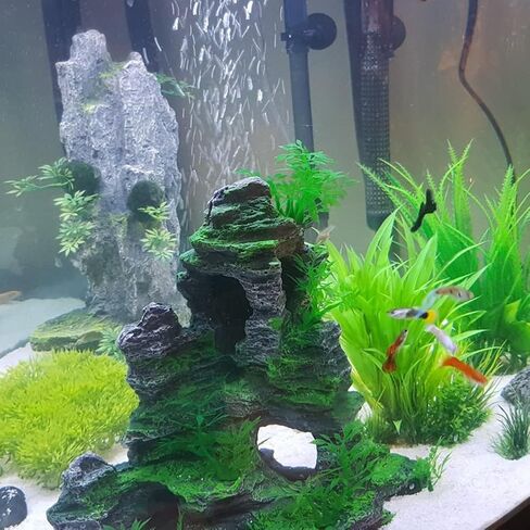 YXQ Aquarium Ornament Mountain Decor Stone Statue Rockery Cave Landscape for Fish Tank Decorations, Large in Saudi Arabia