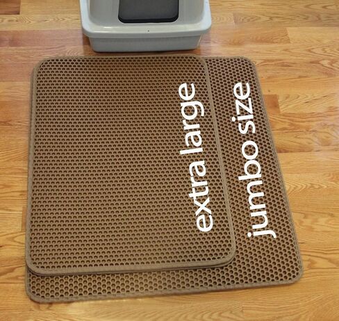 iPrimio Cat Litter Trapper Mat, Waterproof, Double Layer, 30" x 23", Brown in Saudi Arabia