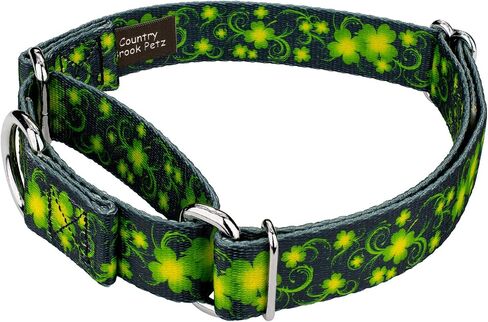 Country Brook Petz - Celtic Pride Martingale Dog Collar - Irish Pride Collection featuring Lucky Designs (1/2 Inch, 2XS) in Saudi Arabia