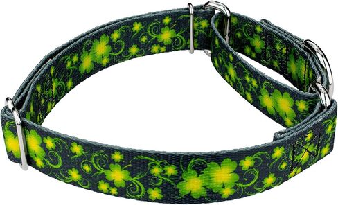 Country Brook Petz - Celtic Pride Martingale Dog Collar - Irish Pride Collection featuring Lucky Designs (1/2 Inch, 2XS) in Saudi Arabia