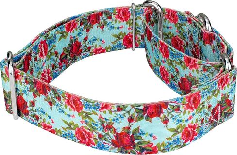 Country Brook Petz - طوق الكلب Potpourri Martingale - مجموعة الأزهار مع 6 تصاميم ساحرة (1 1/2 بوصة، متوسط) in Kuwait