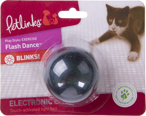 Petlinks Flicker Fun Electronic Light Ball Cat Toy, Battery Powered - Orange, One Size in Kuwait