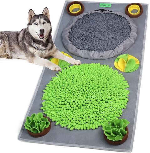AODALIY 39.3 "x 19.6" حصيرة الشم للكلاب الكبيرة السلالات، XL الحيوانات الأليفة تغذية بطيئة العلف حصيرة للكلاب الكبيرة المتوسطة الصغيرة، ألعاب الكلاب التفاعلية للملل إشراك حواس الكلب الخاص بك وتحفيز عقولهم in Kuwait
