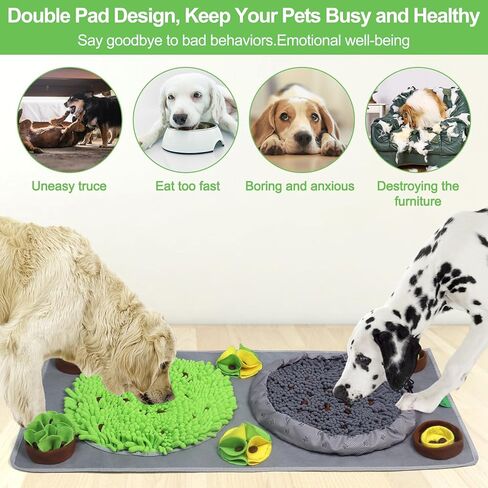 AODALIY 39.3 "x 19.6" حصيرة الشم للكلاب الكبيرة السلالات، XL الحيوانات الأليفة تغذية بطيئة العلف حصيرة للكلاب الكبيرة المتوسطة الصغيرة، ألعاب الكلاب التفاعلية للملل إشراك حواس الكلب الخاص بك وتحفيز عقولهم in Kuwait
