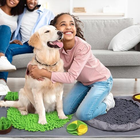 AODALIY 39.3 "x 19.6" حصيرة الشم للكلاب الكبيرة السلالات، XL الحيوانات الأليفة تغذية بطيئة العلف حصيرة للكلاب الكبيرة المتوسطة الصغيرة، ألعاب الكلاب التفاعلية للملل إشراك حواس الكلب الخاص بك وتحفيز عقولهم in Kuwait