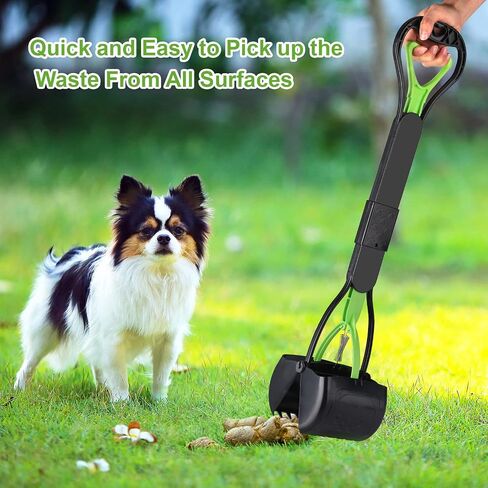 28inch Non-Breakable Pooper Scooper for Dogs, Long Handle Foldable Portable Dog Scooper with High Strength Durable Spring, Easy to Pick Up for Grass and Gravel in Saudi Arabia