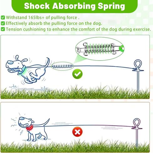 Dog Tie Out Cable - 10/15/20/25/30 FT Yard Runner for Large Dogs (Pink Steel Wire with Durable Clips, Up to 165 Lbs) in Kuwait