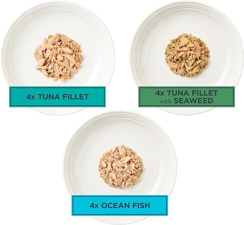 تكشف عن طعام القطط الرطب الطبيعي، حزمة مكونة من 12 عبوة، معلب بمكونات محدودة، خالي من الحبوب، مجموعة متنوعة من نكهات الأسماك والدجاج في المرق، 24 علبة × 2.47 أونصة in Kuwait