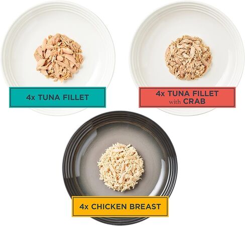 تكشف عن طعام القطط الرطب الطبيعي، حزمة مكونة من 12 عبوة، معلب بمكونات محدودة، خالي من الحبوب، مجموعة متنوعة من نكهات الأسماك والدجاج في المرق، 24 علبة × 2.47 أونصة in Kuwait