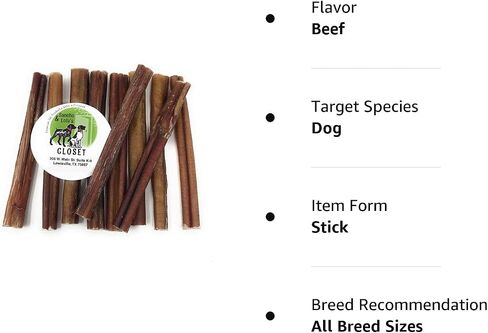 Sancho & Lola's Closet USA Black Angus Bully Sticks for Dogs-6-Inch Standard 5PK Gourmet Small Batch Grain-Free Rawhide-Free Pizzle Dog Chews - No Odor in Saudi Arabia