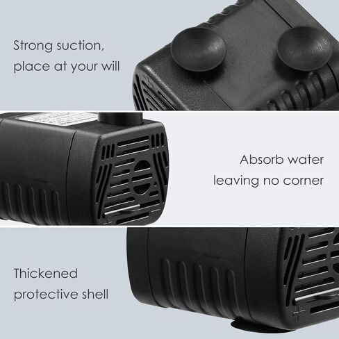 UEETEK USB-1020 DC 3.5V -9V 3W USB Brushless Submersible Water Pump Aquarium Fountain Pond Pump (Black) in Saudi Arabia