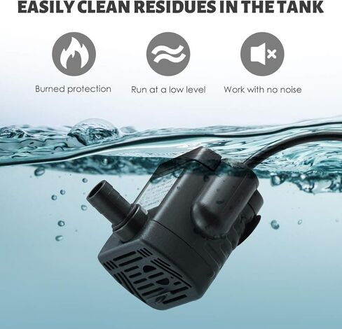 UEETEK USB-1020 DC 3.5V -9V 3W USB Brushless Submersible Water Pump Aquarium Fountain Pond Pump (Black) in Saudi Arabia