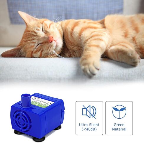 Beewarm Replacement Pump for 84oz/2.5L Cat Water Fountain Pet Fountain Ultra Quiet Long Life Span 6ft USB Power Cable DIY (Water Pump) in Saudi Arabia