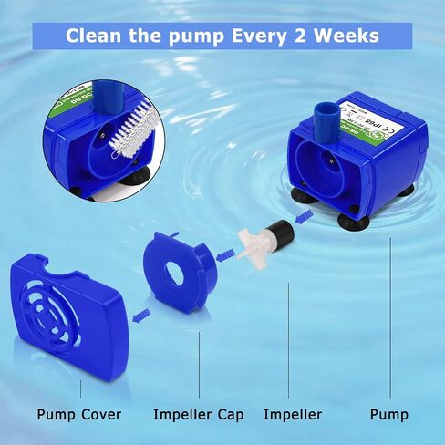 Beewarm Replacement Pump for 84oz/2.5L Cat Water Fountain Pet Fountain Ultra Quiet Long Life Span 6ft USB Power Cable DIY (Water Pump) in Saudi Arabia