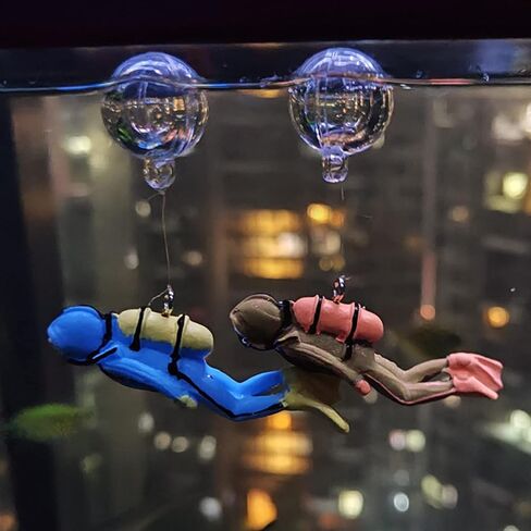 4 Pcs Underwater Swimmers Models Floating Diver Mini Swimmers Figurines for Aquarium Landscape Ornament Miniature Ocean Fish Tanks Decor in Saudi Arabia