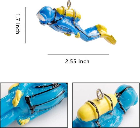 4 Pcs Underwater Swimmers Models Floating Diver Mini Swimmers Figurines for Aquarium Landscape Ornament Miniature Ocean Fish Tanks Decor in Saudi Arabia