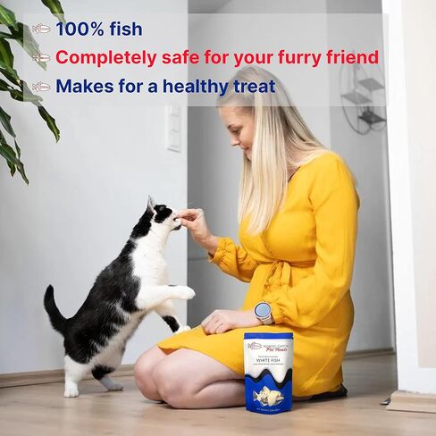 Nordic Catch تجميد الأسماك المجففة يعامل الحيوانات الأليفة من أيسلندا - نقية، جميع الوجبات البحرية الطبيعية الطبيعية للكلاب والقطط وغيرها من الحيوانات الأليفة - مكونات آمنة للإنسان، مصنوعة من المأكولات البحرية الصف الساشيمي - سمك السلمون in Kuwait