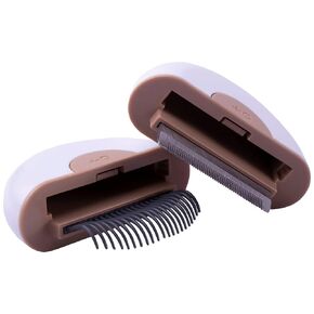 Pet Life ® 'LYNX' 2-in-1 Travel Connecting Grooming Pet Comb and Deshedder in Kuwait