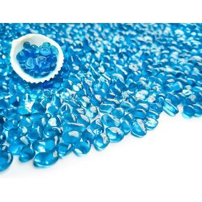 Keedolla Colorful Clear Sea Glass Pebbles Aquarium Gravel Fish Tank Rocks Small, Irregular Glass Gems Stones Beads Marble Pebbles Rock Sand for Garden|Vase Filler|Fish Turtle Tank Decorations