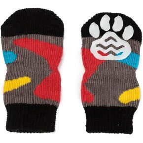 Pet Heroic Anti-Slip Knit Dog Socks&Cat Socks with Rubber Reinforcement, Anti-Slip Knit Dog Paw Protector&Cat Paw Protector for Indoor Wear, Suitable for Small&Medium&Large Dogs&Cats