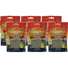 Higgins 6 Pack of Sunburst Leafy Greens & Herbs Gourmet Treats for All Birds, 1 Ounce Per Pack in Saudi Arabia
