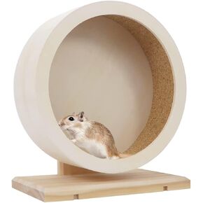 Small Pets Exercise Wheel Hamster Wooden Mute Running Spinner Wheel Play Toy for Rat Gerbil Mice Chinchillas Hedgehogs Guinea Pigs (Large 11.4") in Saudi Arabia