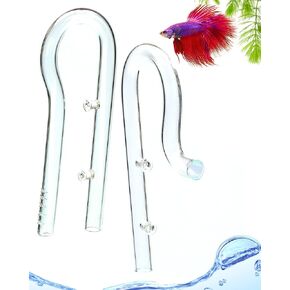 Aquarium Mini Glass Lily Pipe Bar Kit Inflow & Outflow for 12mm Tube Canister Filter - Elegant Design & Perfect Size for Small Fish Tank Filter Accessories, 5 10 15 20 Gallon Fish Tank in Saudi Arabia